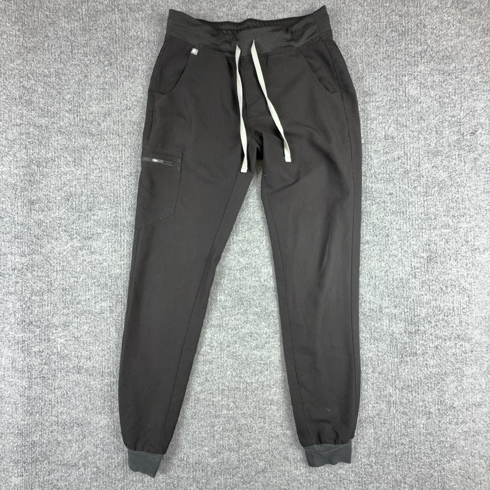 FIGS Jogger Pants Womens S/M Black Technical Collection Scrub Stretch Medical